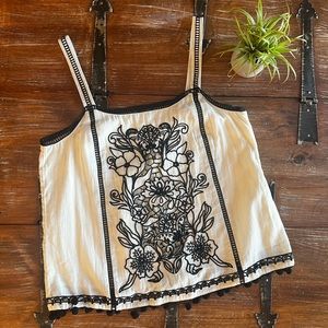 Black & Cream Tank by Akemi + Kim